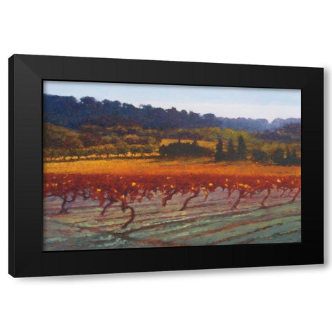 Saint Saturnin-l-Apt Black Modern Wood Framed Art Print with Double Matting by Lovelace, Kent