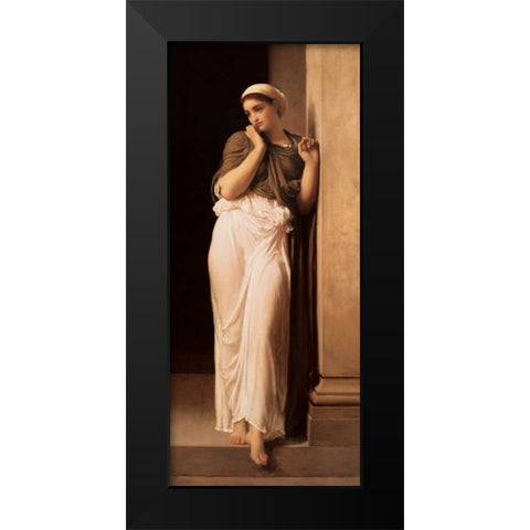 Nausicaa from James Joyces Ulysses Black Modern Wood Framed Art Print by Leighton, Lord Frederic