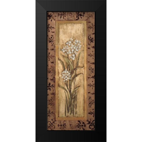 Paperwhites I Black Modern Wood Framed Art Print by Mindeli