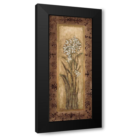 Paperwhites II Black Modern Wood Framed Art Print with Double Matting by Mindeli