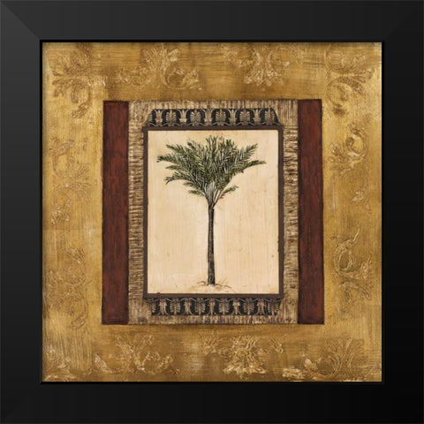 Stately Palm I Black Modern Wood Framed Art Print by Mindeli