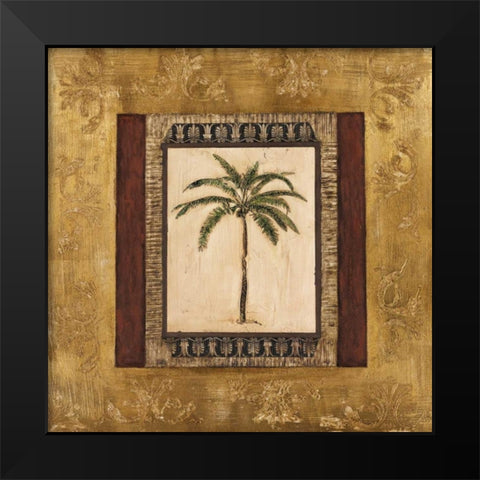 Stately Palm II Black Modern Wood Framed Art Print by Mindeli