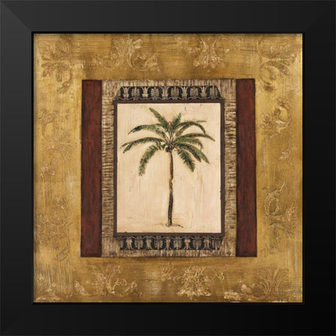 Stately Palm II Black Modern Wood Framed Art Print by Mindeli