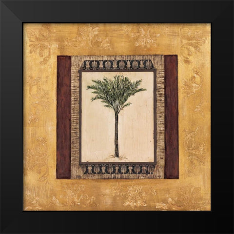 Stately Palm I Black Modern Wood Framed Art Print by Mindeli