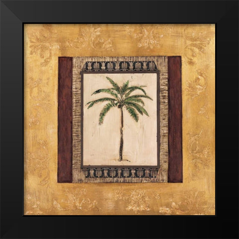 Stately Palm II Black Modern Wood Framed Art Print by Mindeli
