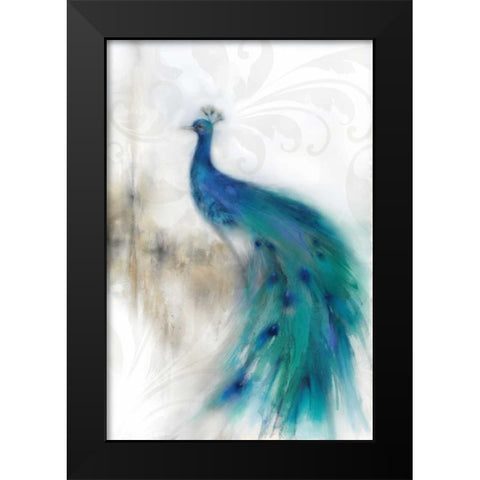 Jewel Plumes II Black Modern Wood Framed Art Print by Prior, J.P.