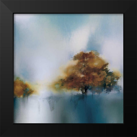 Teal Breeze I Black Modern Wood Framed Art Print by Prior, J.P.