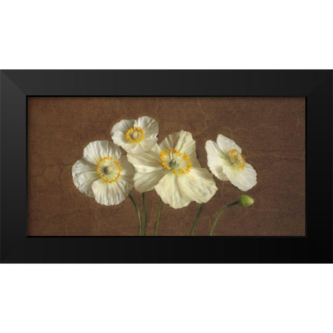 Precious Poppies Black Modern Wood Framed Art Print by Pahl, Janel