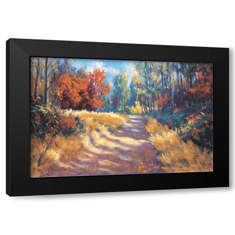 Early Autumn Trail Black Modern Wood Framed Art Print by McAdam, Bruce
