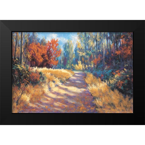 Early Autumn Trail Black Modern Wood Framed Art Print by McAdam, Bruce