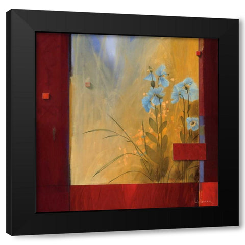 Le Decouverte Du Jardin Black Modern Wood Framed Art Print with Double Matting by Li-Leger, Don