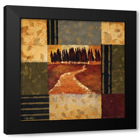 Pastorale Black Modern Wood Framed Art Print with Double Matting by Mallett, Keith