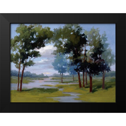 Wandering Water Black Modern Wood Framed Art Print by McMurry, Vicki