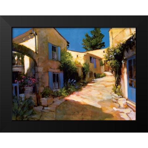 Village in Provence Black Modern Wood Framed Art Print by Craig, Philip