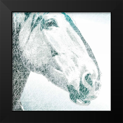 Equus Black Modern Wood Framed Art Print by Pelkey, Marvin