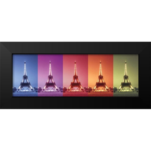 Paris Colors Black Modern Wood Framed Art Print by Frank, Assaf