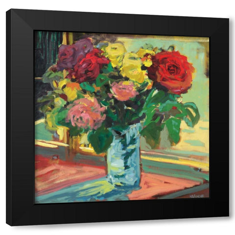 Window Sill II Black Modern Wood Framed Art Print with Double Matting by Harwood, Jennifer