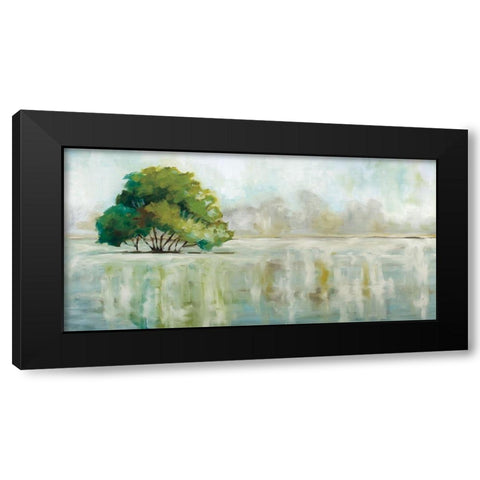 Gentle Reflections Black Modern Wood Framed Art Print with Double Matting by Ellens, Jacqueline