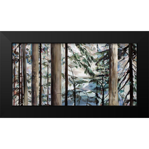 Whispering of the Branches Black Modern Wood Framed Art Print by Meyers, Rebecca