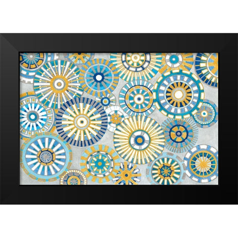 Circle Delight Black Modern Wood Framed Art Print by Banks, Debbie