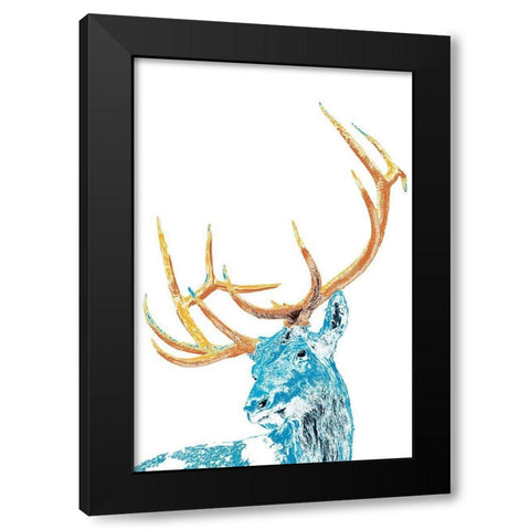 Antlers and All Black Modern Wood Framed Art Print with Double Matting by Pelkey, Marvin