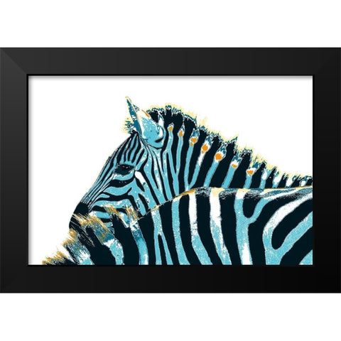 Striped Pair Black Modern Wood Framed Art Print by Pelkey, Marvin