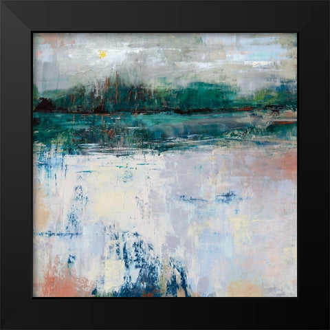 Reflections Black Modern Wood Framed Art Print by Cassell, Sherri