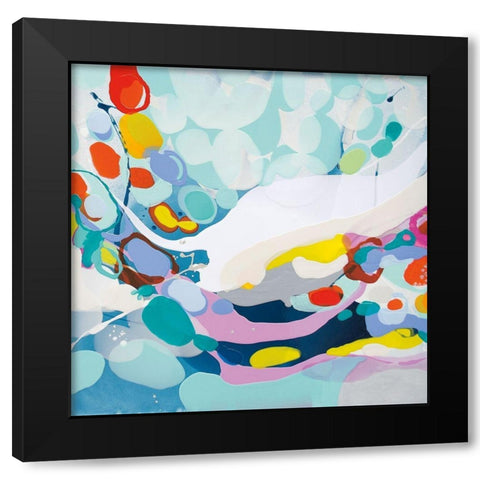 Kiss on the Lips Black Modern Wood Framed Art Print with Double Matting by Desjardins, Claire