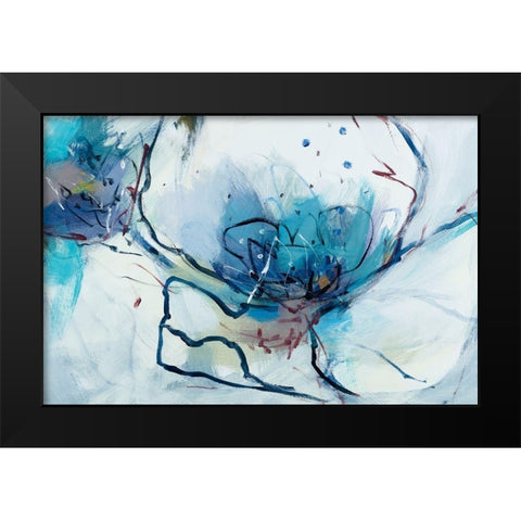 Flower Burst Black Modern Wood Framed Art Print by Fitzsimmons, A.