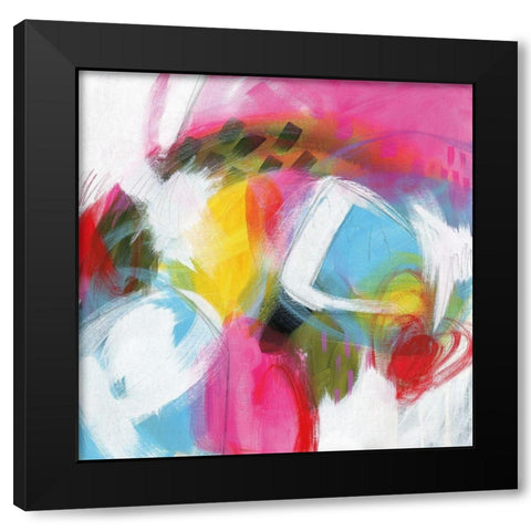 On My Wave Black Modern Wood Framed Art Print by Hawkins, Julie