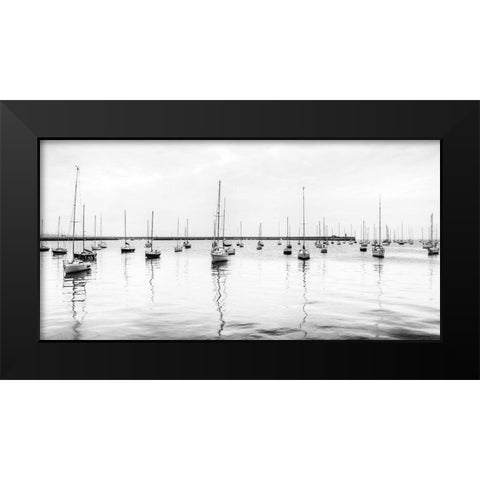 Anchored Sails Black Modern Wood Framed Art Print by Frank, Assaf