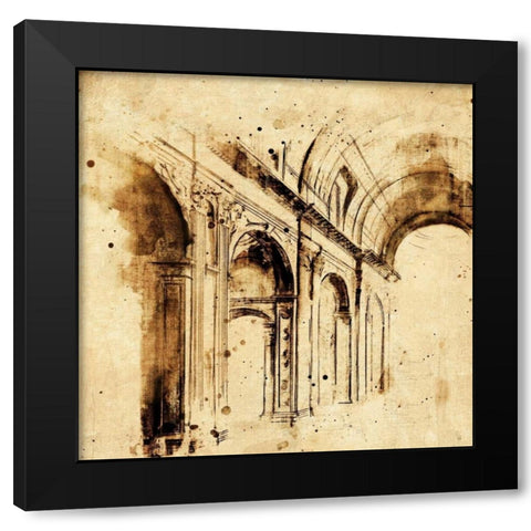Classical Style-F Black Modern Wood Framed Art Print with Double Matting by Panossian, Paul