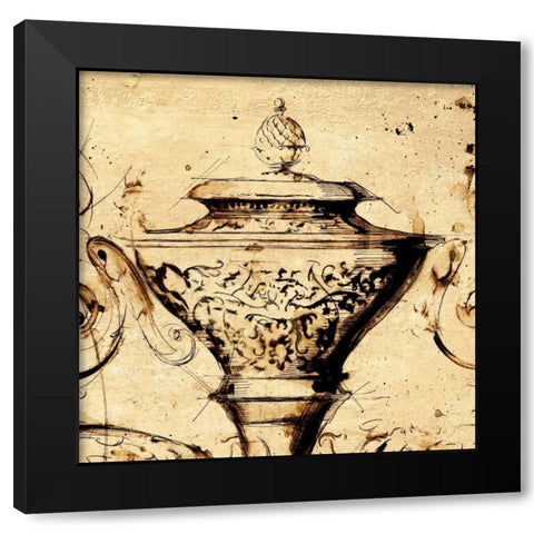Classical Style-H Black Modern Wood Framed Art Print with Double Matting by Panossian, Paul
