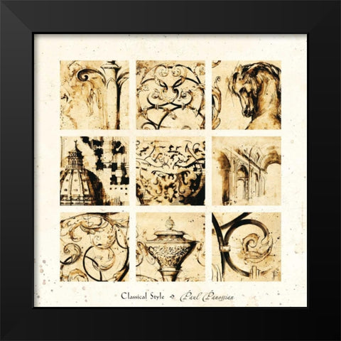 Classical Style Black Modern Wood Framed Art Print by Panossian, Paul