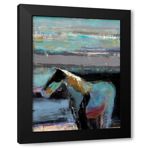 Diva Black Modern Wood Framed Art Print with Double Matting by Samyn, Dominique
