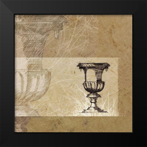 Once Upon A Time I Black Modern Wood Framed Art Print by Venter, Marcel