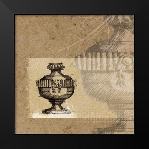 Once Upon A Time II Black Modern Wood Framed Art Print by Venter, Marcel