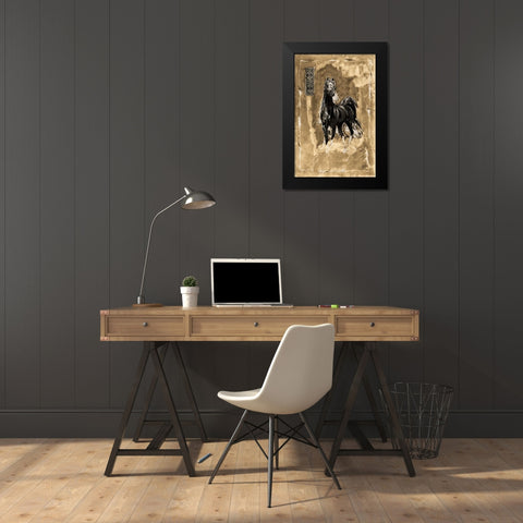 Quick Silver Black Modern Wood Framed Art Print by Wiley, Marta G.