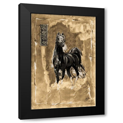 Quick Silver Black Modern Wood Framed Art Print with Double Matting by Wiley, Marta G.