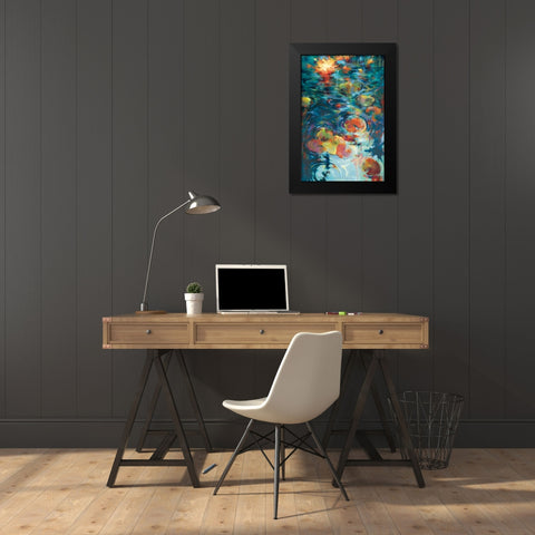 Dancing on Water Black Modern Wood Framed Art Print by Young, Donna