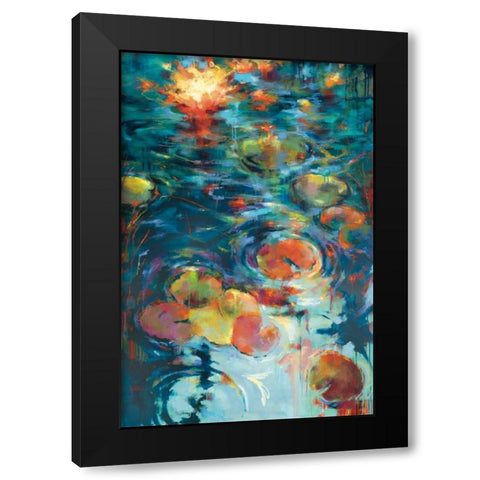 Dancing on Water Black Modern Wood Framed Art Print by Young, Donna