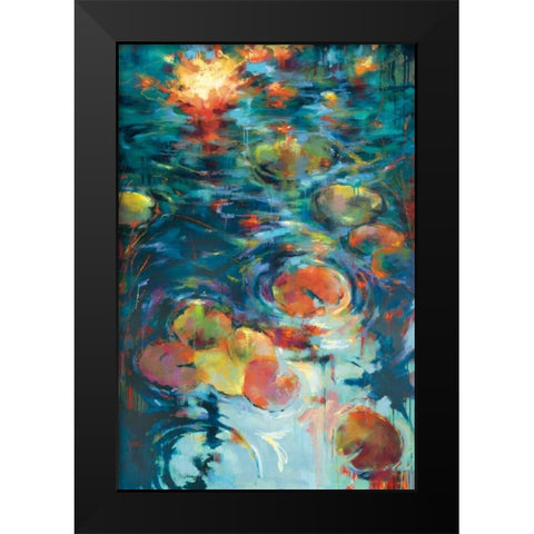 Dancing on Water Black Modern Wood Framed Art Print by Young, Donna
