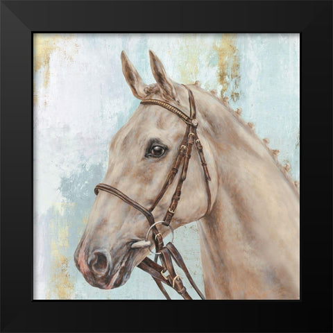 Show Horse  Black Modern Wood Framed Art Print by Perejogina, Dina