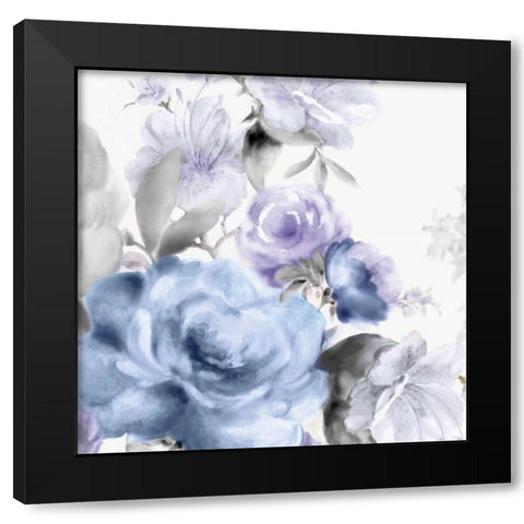 Light Floral I Black Modern Wood Framed Art Print by Watts, Eva