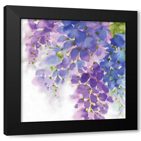 Wisteria I Black Modern Wood Framed Art Print by Watts, Eva