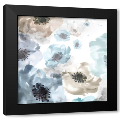 Soft Cascade I Black Modern Wood Framed Art Print by Watts, Eva