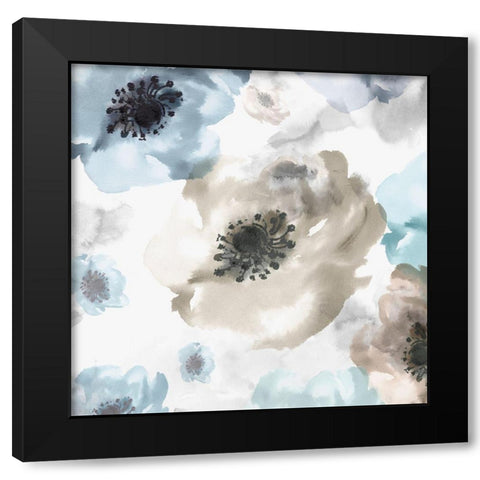 Soft Cascade II Black Modern Wood Framed Art Print by Watts, Eva