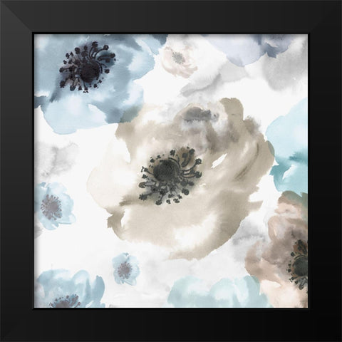 Soft Cascade II Black Modern Wood Framed Art Print by Watts, Eva