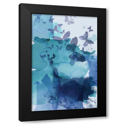 Tides II Black Modern Wood Framed Art Print by Watts, Eva
