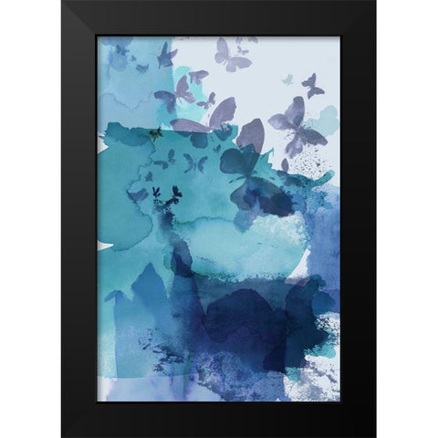 Tides II Black Modern Wood Framed Art Print by Watts, Eva